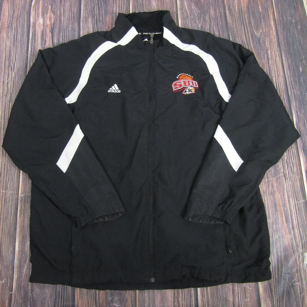 Southern Utah Thunderbirds Jacket Mens XL Black NCAA Basketball Adidas Full‎ Zip